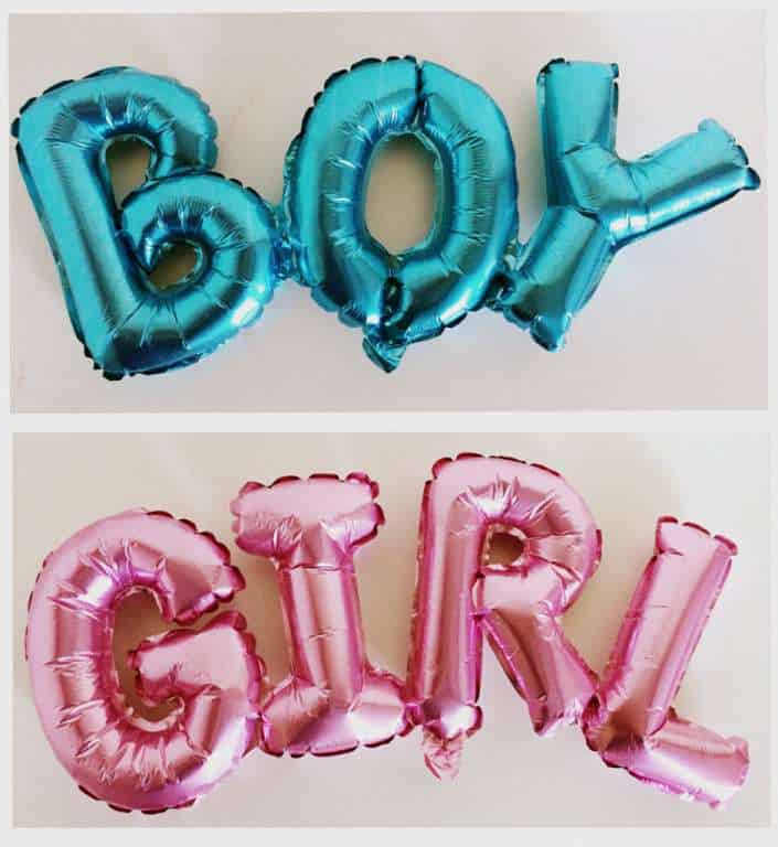 Gender reveal boy girl ballonnen - Mama's Meisje blog