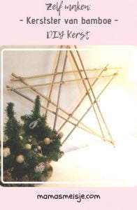 Kerstster van bamboestokken DIY - Mama's Meisje blog