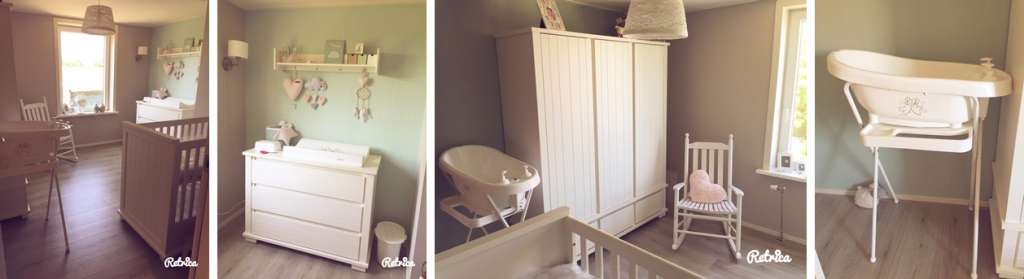 Collage foto's landelijke babykamer tips inrichten - Mama's Meisje blog