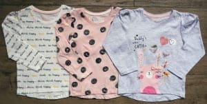 Primark longsleeves t-shirt driepak meisjes meisjeskleding babykleding babycollectie - Mama's Meisje blog
