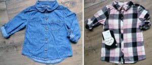 Primark spijkerblouse blouse jeans jurkje geruit babykleertjes babycollectie meisjeskleding baby wintercollectie - Mama's Meisje blog