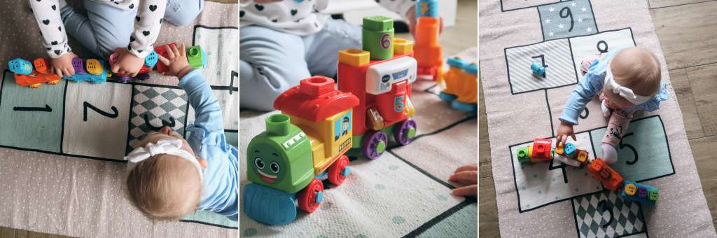 Collage VTech speelgoed review interactief blokken Bla Bla Blocks - Mama's Meisje blog