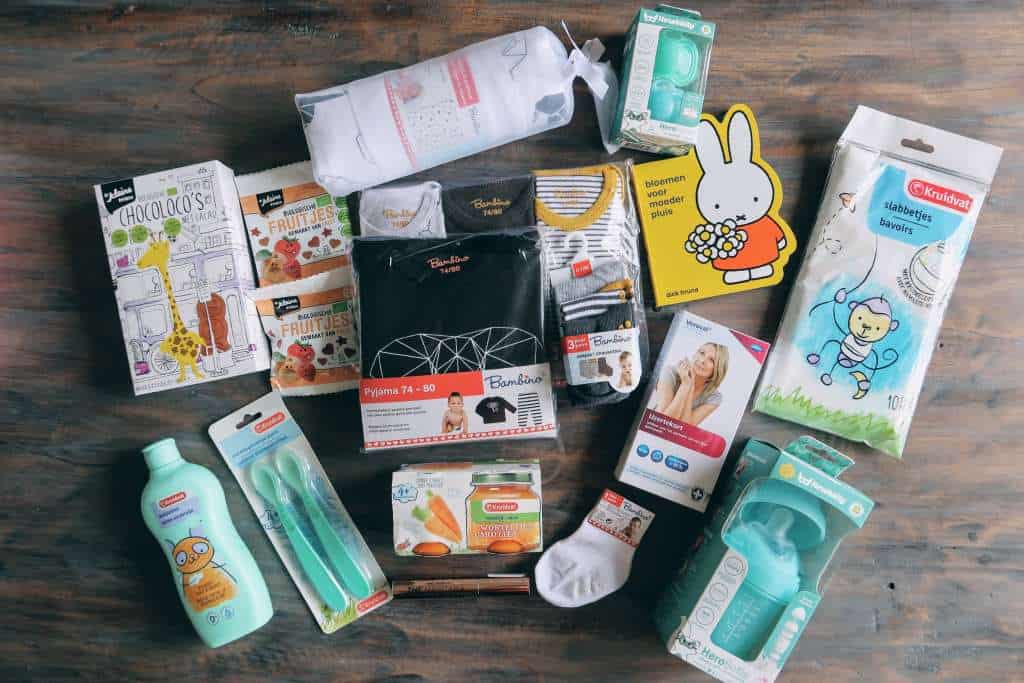 Negenmaandenbeurs goodiebags winactie pakket jongens baby - Mama's Meisje blog