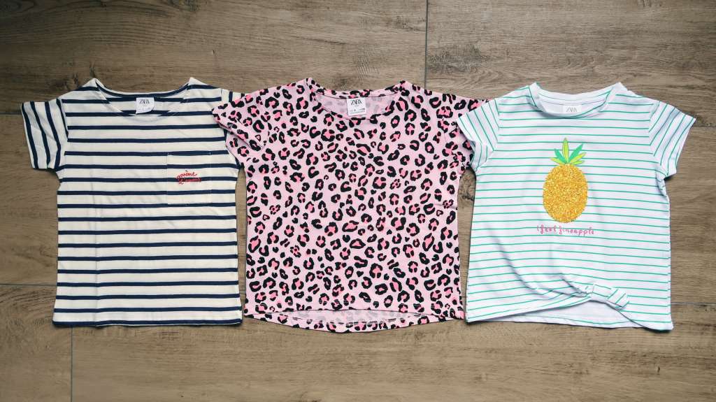 Zara t-shirts voor Suus girl meisjeskleding zomerkleding low budget - Mama's Meisje blog