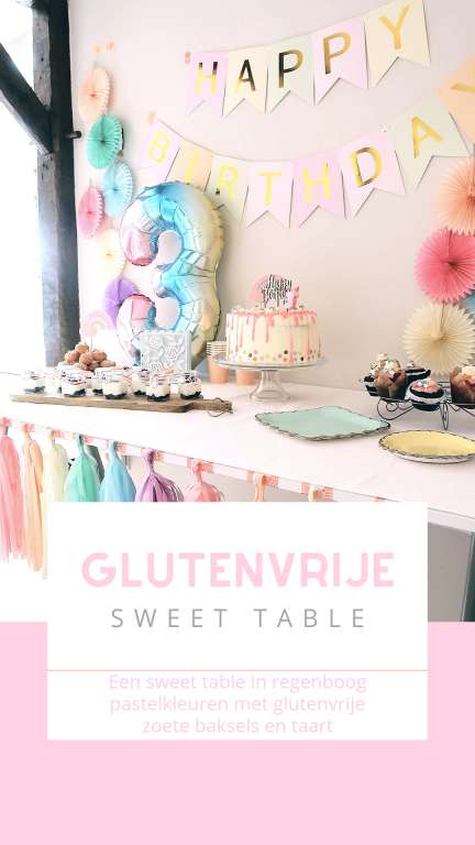 Pinterest pin Glutenvrije Sweet Table - Mama's Meisje blog
