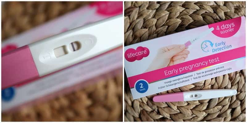 Action Early vroege zwangerschapstest 5 dagen voor NOD licht positieve test - Mama's Meisje blog