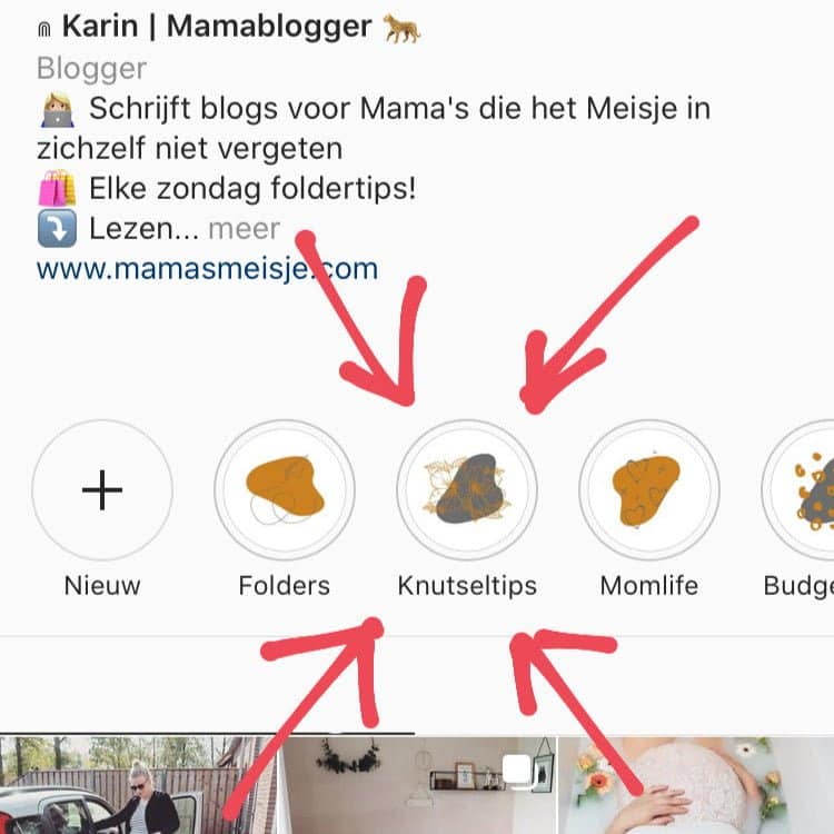 highlight knutselen Instagram @mamas_meisje - Mama's Meisje blog